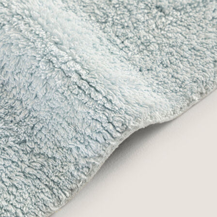 Bamboo Solid Banyo Paspası 60x100 cm Açık Aqua