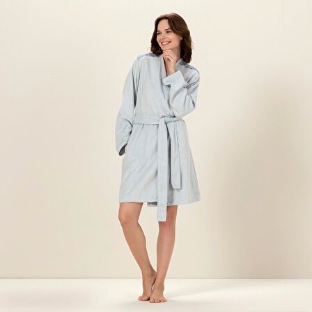 Inna Kadın Bornoz inci Mavi