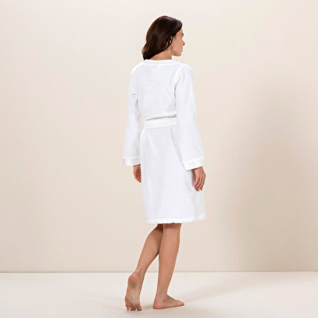 Floss Unisex Bornoz Beyaz