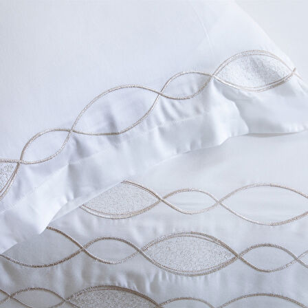 Camino Ekstra Çift Kişilik Nevresim Seti 230x220 cm  Ekru