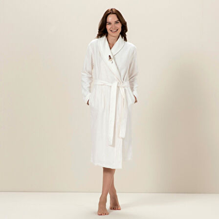 Umbrella Kadın Bornoz  Ekru