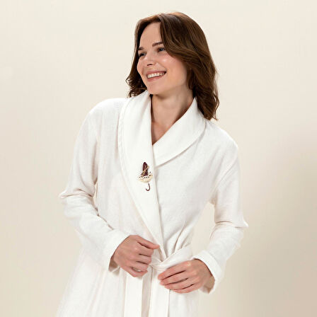 Umbrella Kadın Bornoz  Ekru