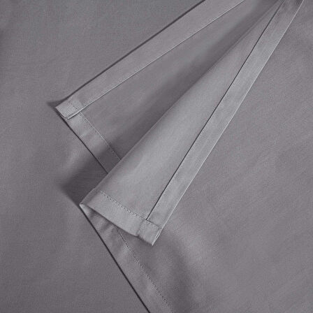 Çift Kişilik Çarşaf 240x260 cm Sıcak Gri