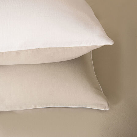 Anita Ekstra Çift Kişilik Nevresim Seti 230x220 cm EKRU/ADACAYI