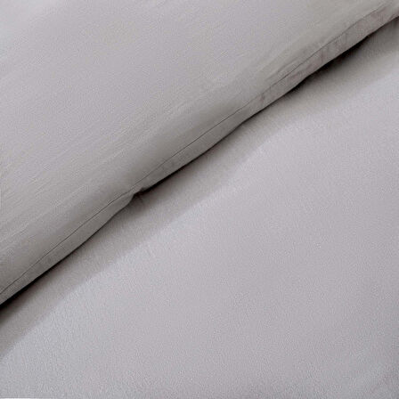 Leya Çift Kişilik Nevresim Seti 200x220 cm Sıcak Gri