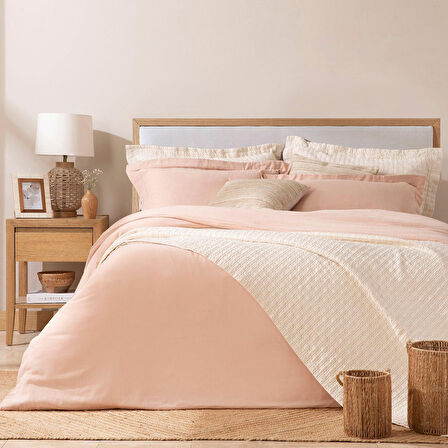 Sofia Ekstra Çift Kişilik Nevresim Seti 230x220 cm KOYU SOMON