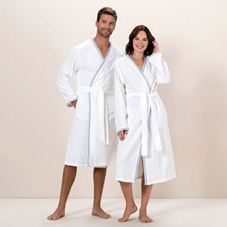 Alegria Unisex Bornoz Beyaz
