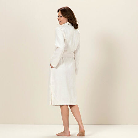 Giraffe Kadın Bornoz Ekru