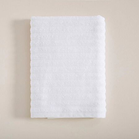 Waved Banyo Havlusu  70x140 cm Beyaz