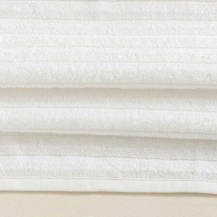 Waved Banyo Havlusu  70x140 cm Beyaz