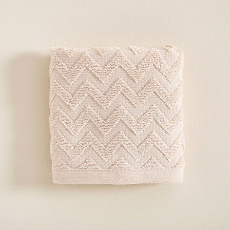 Zigzag El Havlusu 30x40 cm Ekru/Bej