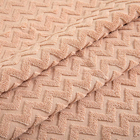 Zigzag Banyo Havlusu  70x140 cm EKRU/KOYU SOMON