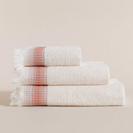 Endi Banyo Havlusu  70x140 cm EKRU/KOYU SOMON