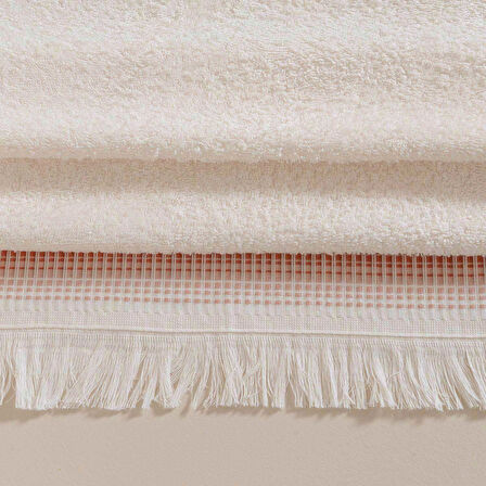 Endi Banyo Havlusu  70x140 cm EKRU/KOYU SOMON