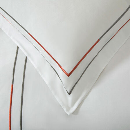 Geo Nevresim Seti Ekstra Çift Kişilik 260x220 cm Ekru