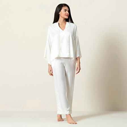 Crocus Pijama Takımı Ekru
