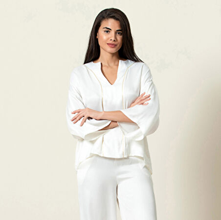 Crocus Pijama Takımı Ekru