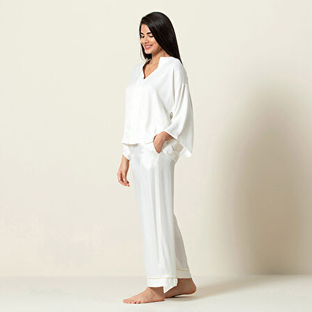 Crocus Pijama Takımı Ekru