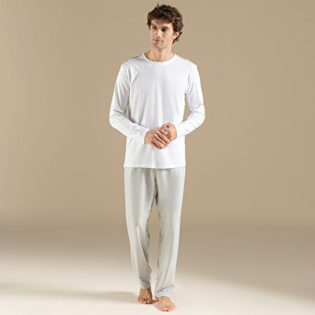 Lonel Pijama Takımı GRI/BEYAZ