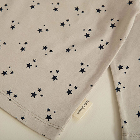 Party Baskılı Tshirt Bej