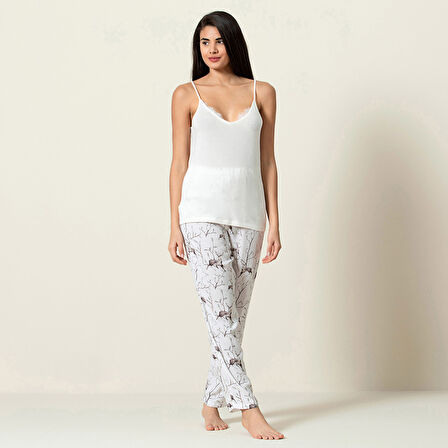 Garda Pijama Takımı Ekru