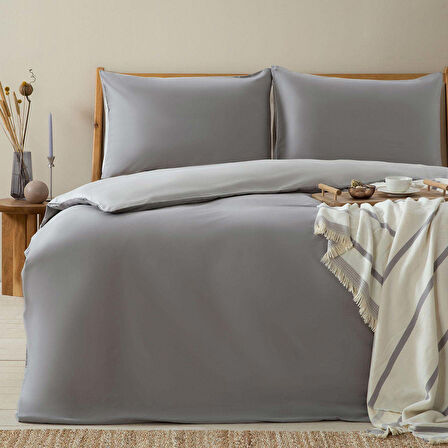 Bettie Nevresim Seti King Size 230x220 cm SOGUK GRI/GRI