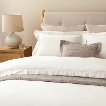 Glad %100 Pamuk King Size Nevresim Seti 230X220 Cm Ekru/Taş