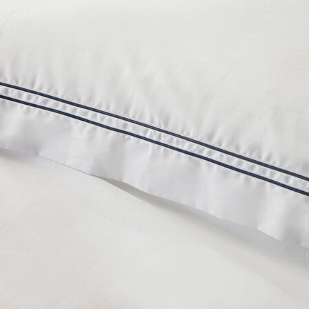 Glad Nevresim Seti 200x220 cm Beyaz/Mavi