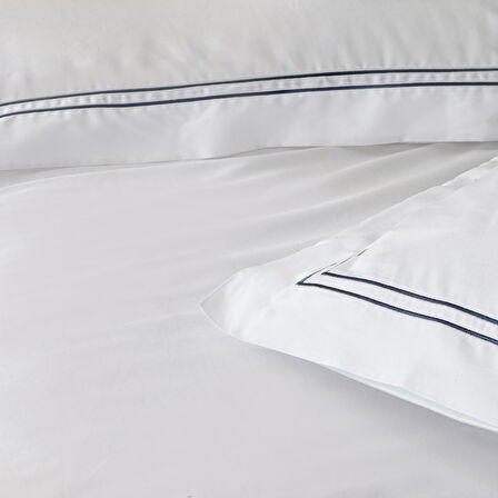 Glad Nevresim Seti 200x220 cm Beyaz/Mavi