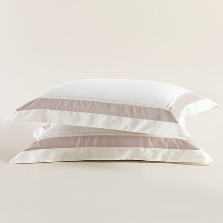 Adda Yastık Kılıfı 50x70 cm Ekru/Taş