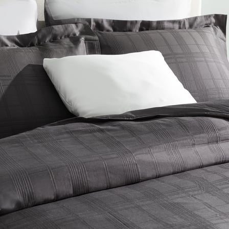Saule %100 Pamuk King Size Nevresim Seti 230X220 Cm Antrasit