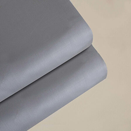 Luxury Düz Çarsaf 260x280 cm Soğuk Gri