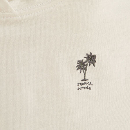 Tropic Kapüşonlu Tshirt Ekru