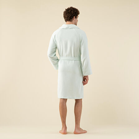Solid Unisex Bornoz Su Yeşili
