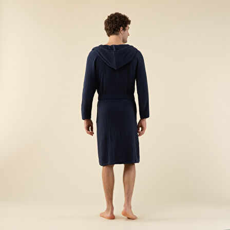 Armin Unisex Bornoz Marin Mavi
