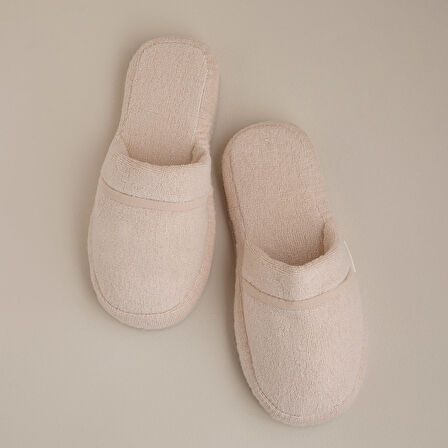 Solid Unisex Terlik Bej