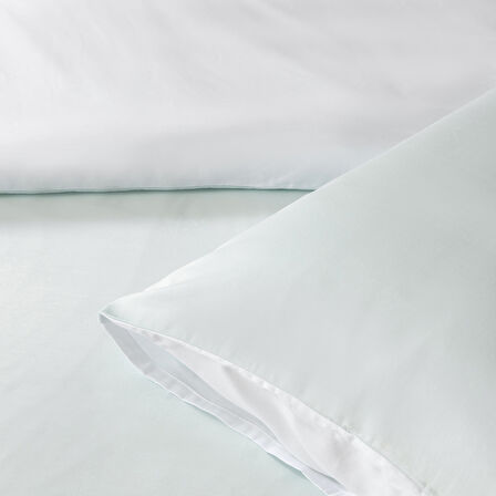 Bettie Nevresim Seti King Size 230x220 cm Seladon/Beyaz