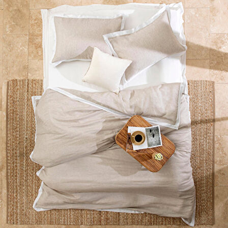 Alesta Nevresim Seti Ekstra King 260x220 cm Natural