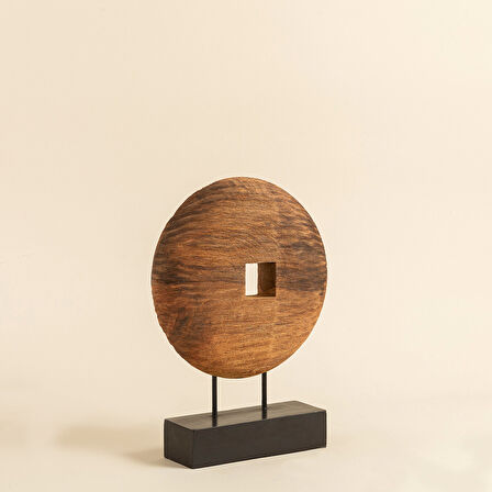 Tenggara Standlı Dekoratif Obje 44 Cm Natural