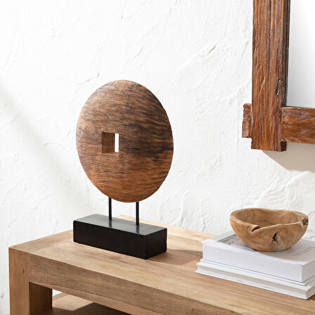 Tenggara Standlı Dekoratif Obje 54 Cm Natural