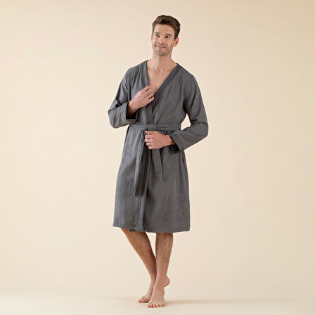 Floss Unisex Bornoz Koyu Gri