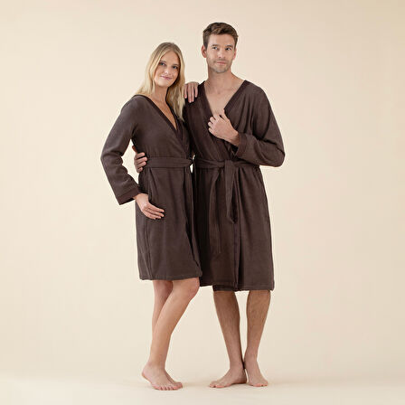 Floss Unisex Bornoz Koyu Kahve