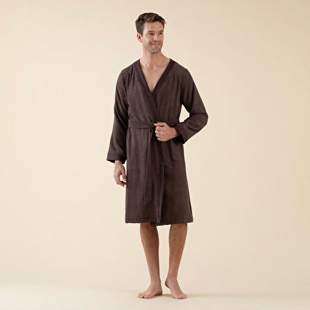 Floss Unisex Bornoz Koyu Kahve