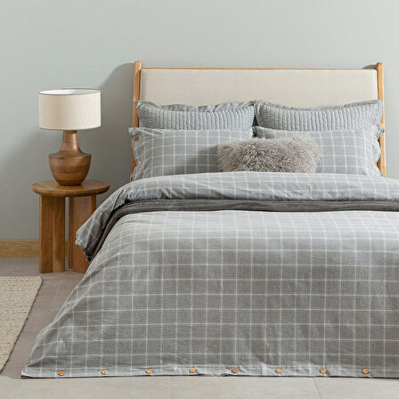 Pedrada Nevresim Seti Ekstra King Size 260x220 cm Gri