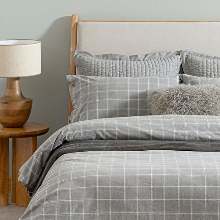 Pedrada Nevresim Seti Ekstra King Size 260x220 cm Gri