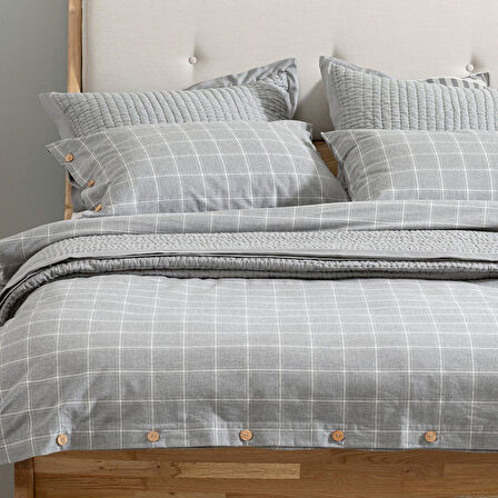 Pedrada Nevresim Seti Ekstra King Size 260x220 cm Gri