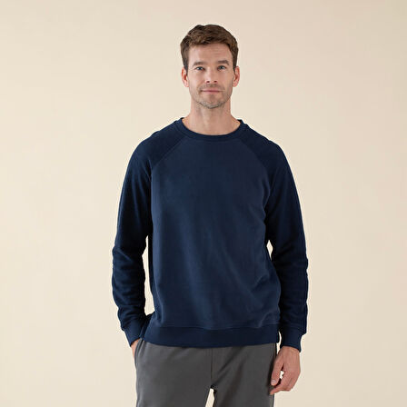 Naphte Erkek Sweatshirt Marin Mavi