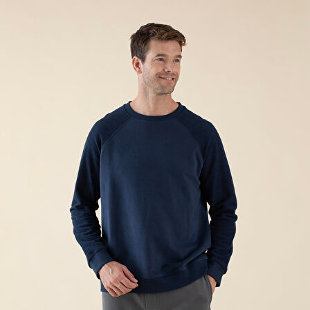 Naphte Erkek Sweatshirt Marin Mavi