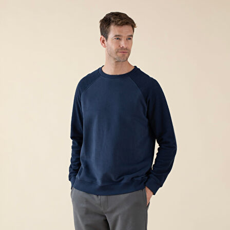 Naphte Erkek Sweatshirt Marin Mavi