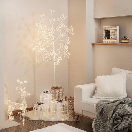 Shine Led Işıklı Ağaç Dekor 210cm Natural
